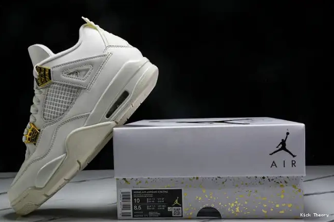 Kick Theory Jordan Gold 4 AQ9129-170 Metallic Retro 0511